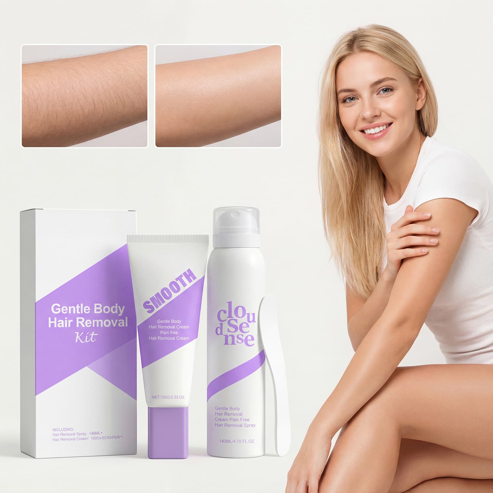 Silky Body Hair Removal Kit 140ml 4