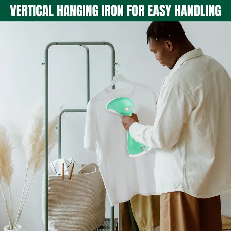 Handheld Clothes Steamer, 1500W Portable Garment Steamer Clothing,30s Fast Heat-up 1500W Powerful Steam Iron With 300ML Tank 6