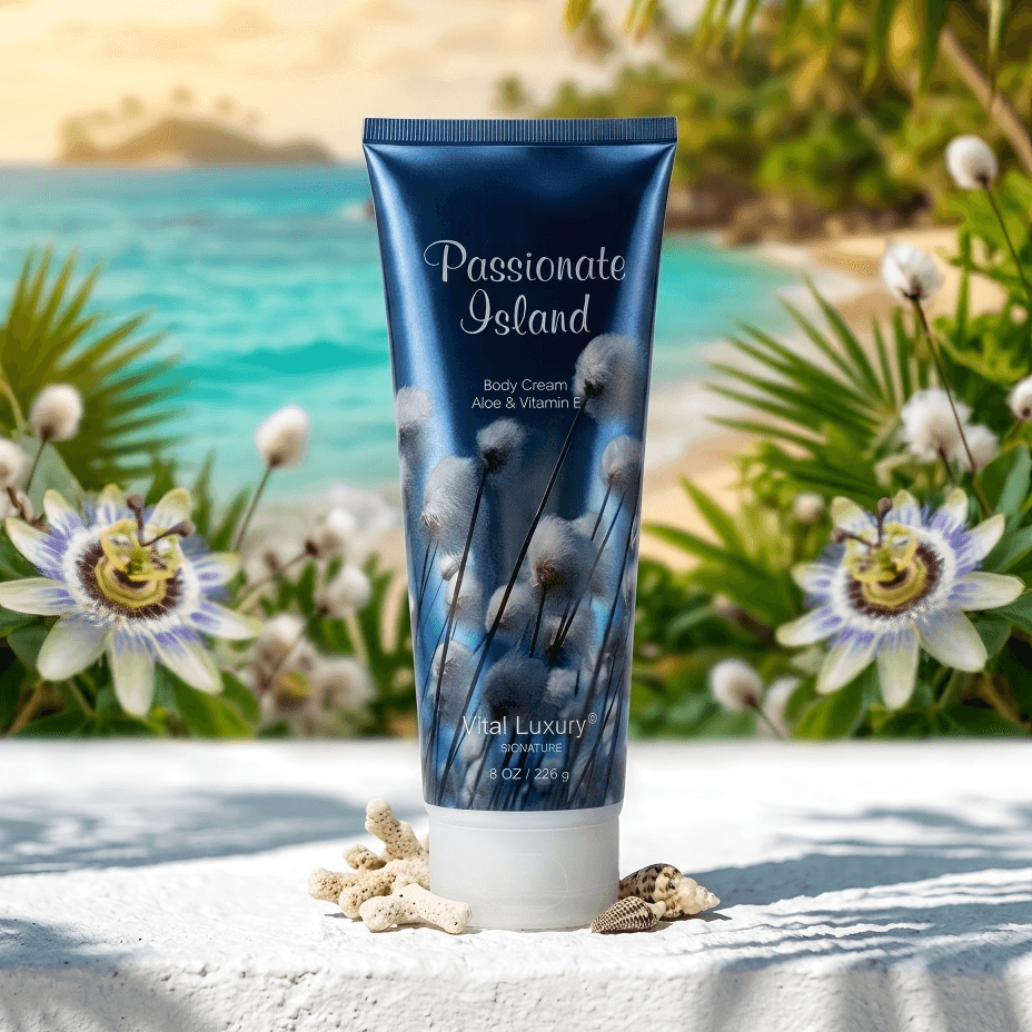Passionate Island Moisturizing Body Cream, Ultra-Nourishing Lotion With Vitamin E, Aloe & Shea Butter, 8 OZ-226g