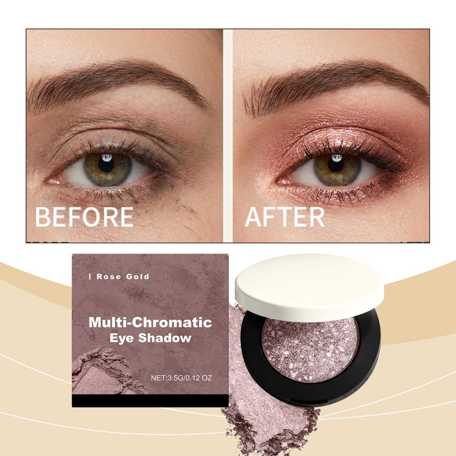 Shimmering 3D Eyeshadow Rose Gold 7