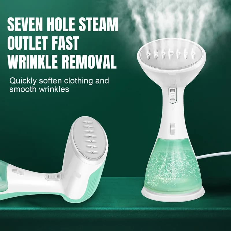 Handheld Clothes Steamer, 1500W Portable Garment Steamer Clothing,30s Fast Heat-up 1500W Powerful Steam Iron With 300ML Tank 5