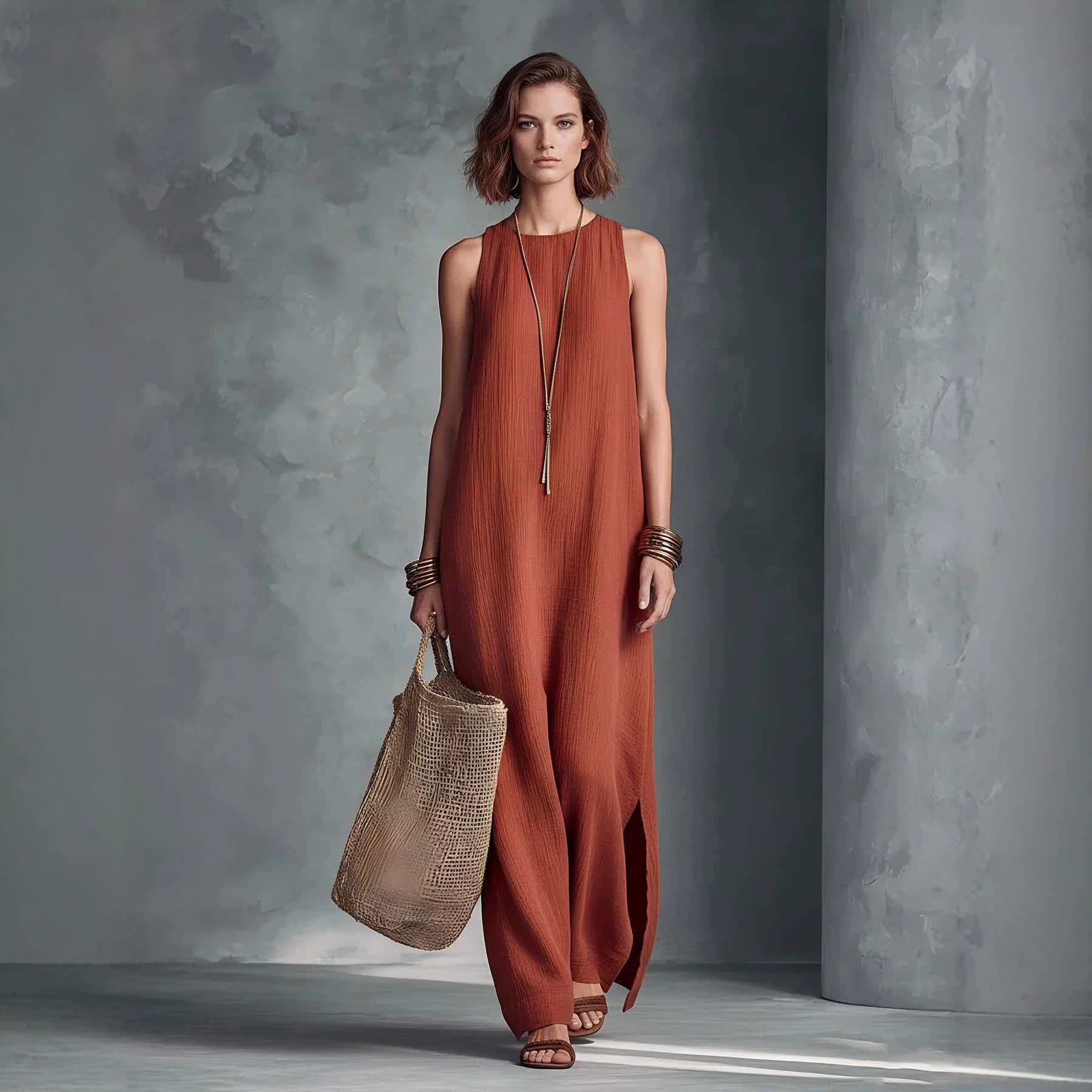 Womens Sleeveless Resort-style Dress 3