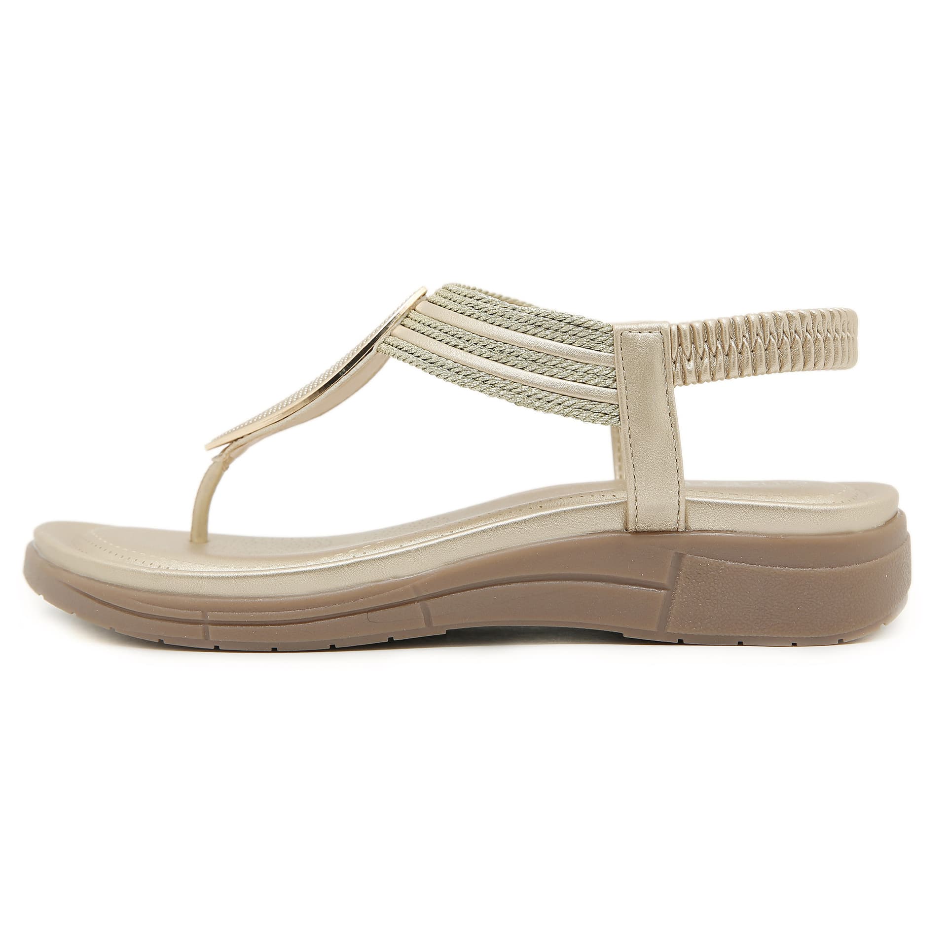 Comfortable Round-toe Large-size Flats For Seaside Vacations 4