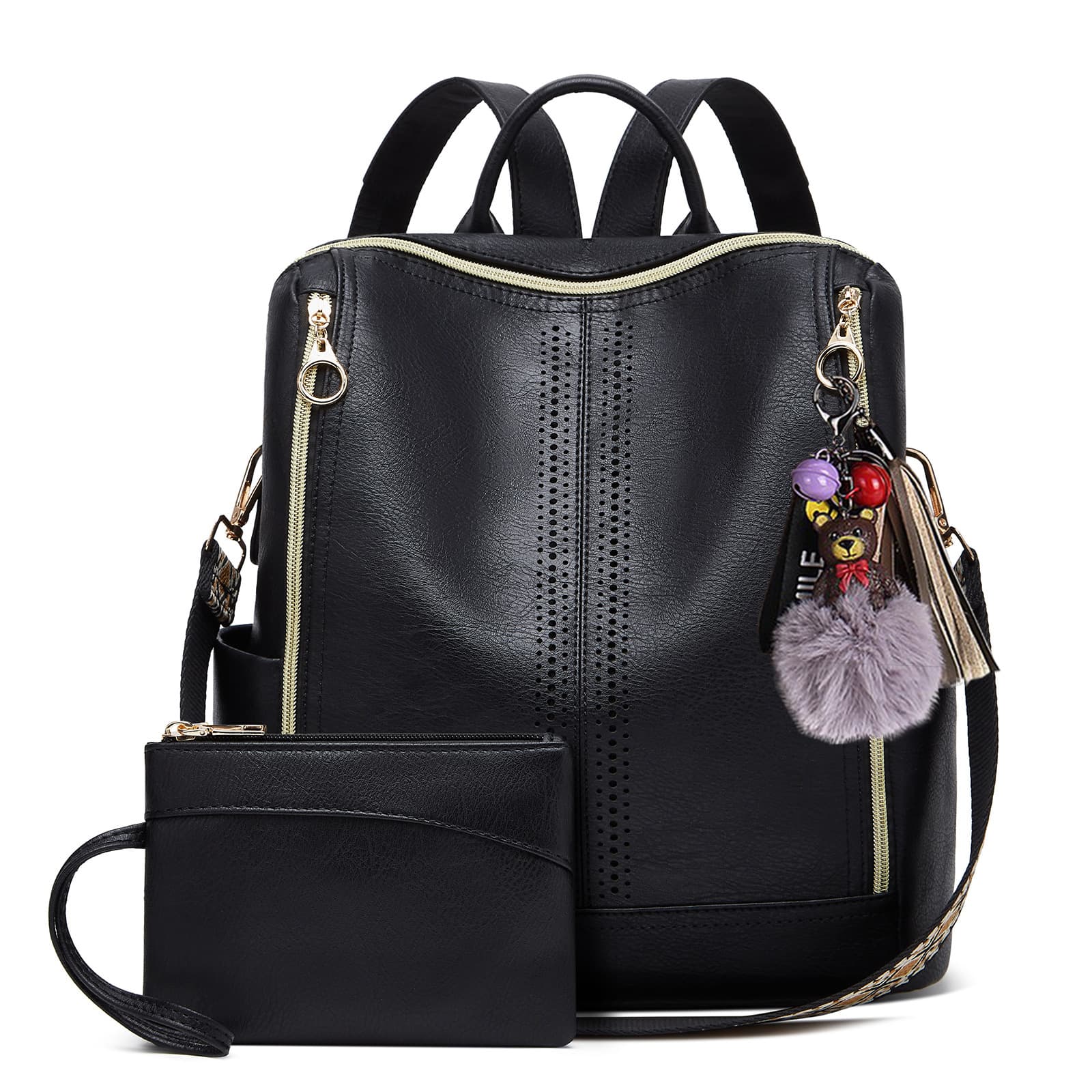 Springsummer Korean-style Casual Soft-leather Womens Backpack 8