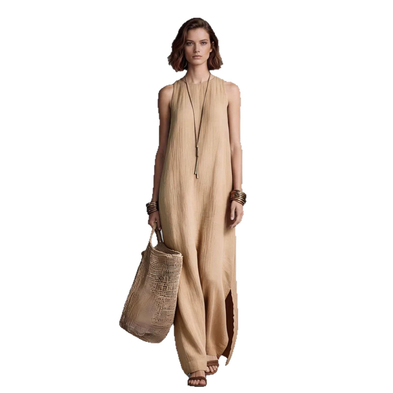 Womens Sleeveless Resort-style Dress 7