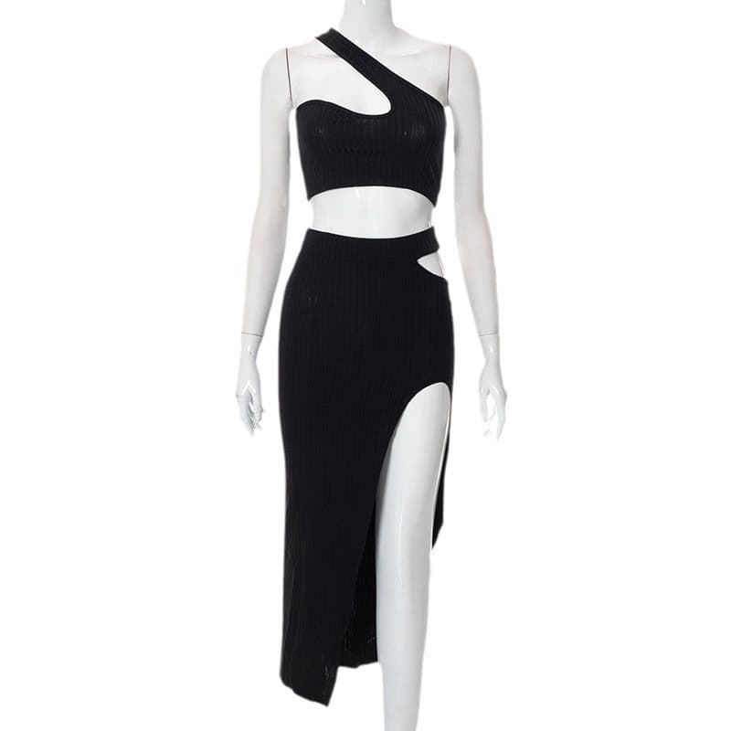 Womens Slit Asymmetrical Suit