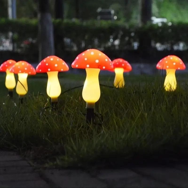 Solar-Powered Mushroom Lamp Garden And Courtyard Decorative Piece 4