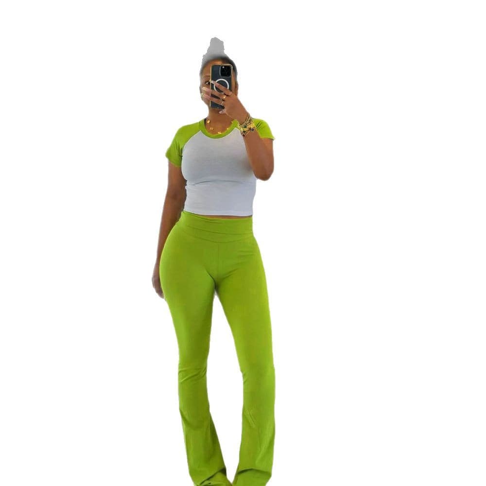 Casual Sports Yoga Pants Two-Piece Set