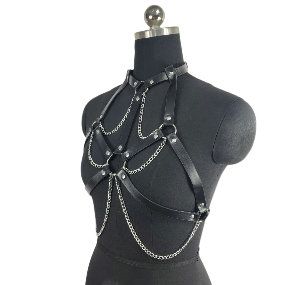 Women's Fashion Leather Strap With Chain Performance Costumes Accessories