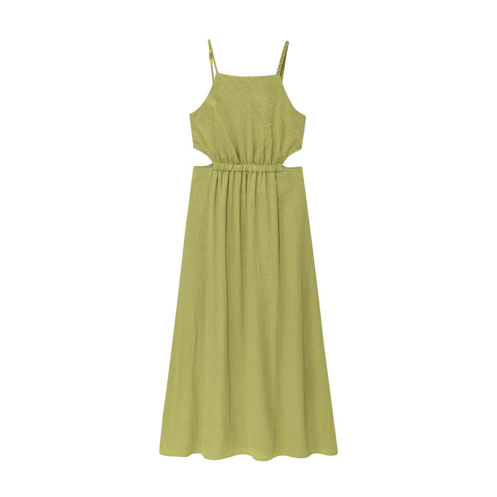 Womens Hollow-Out Design Strap Casual Dress