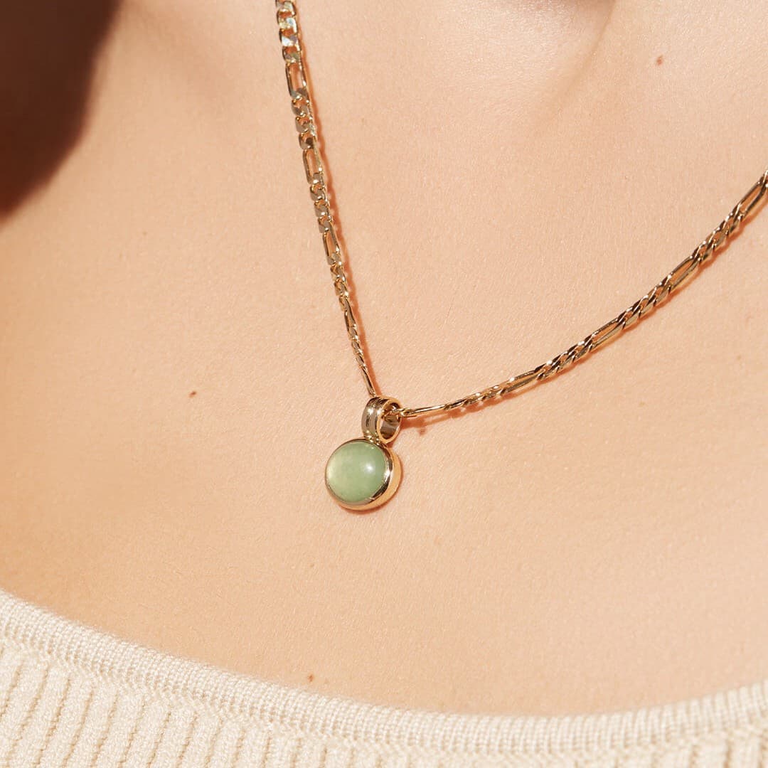 Simple And Natural Green Aventurine Necklace For Women