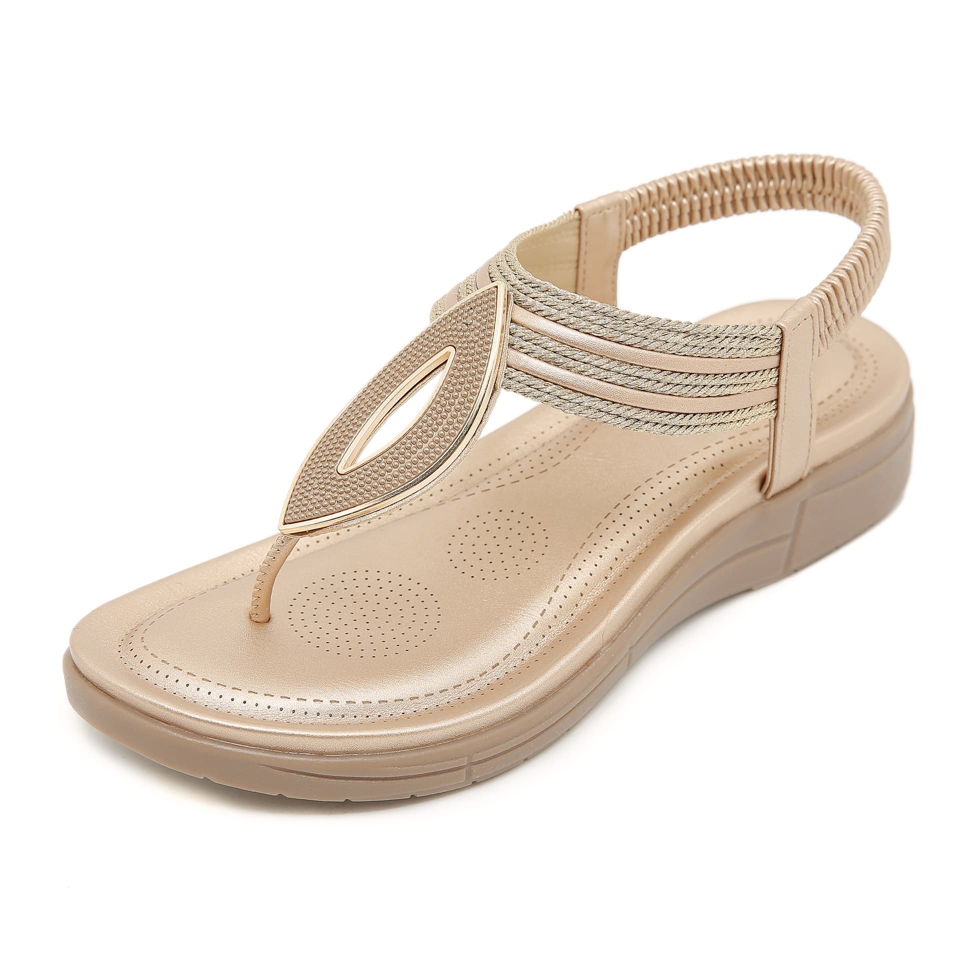 Comfortable Round-toe Large-size Flats For Seaside Vacations 6