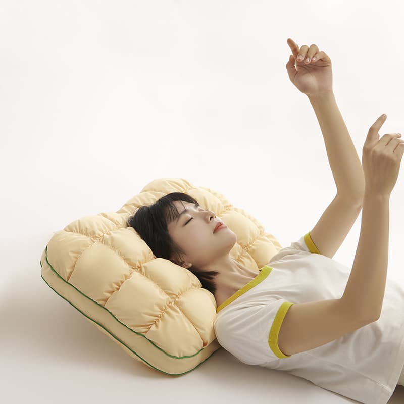 Pineapple Bread Pillow Insert High-resilience Compressed Feather Down 4