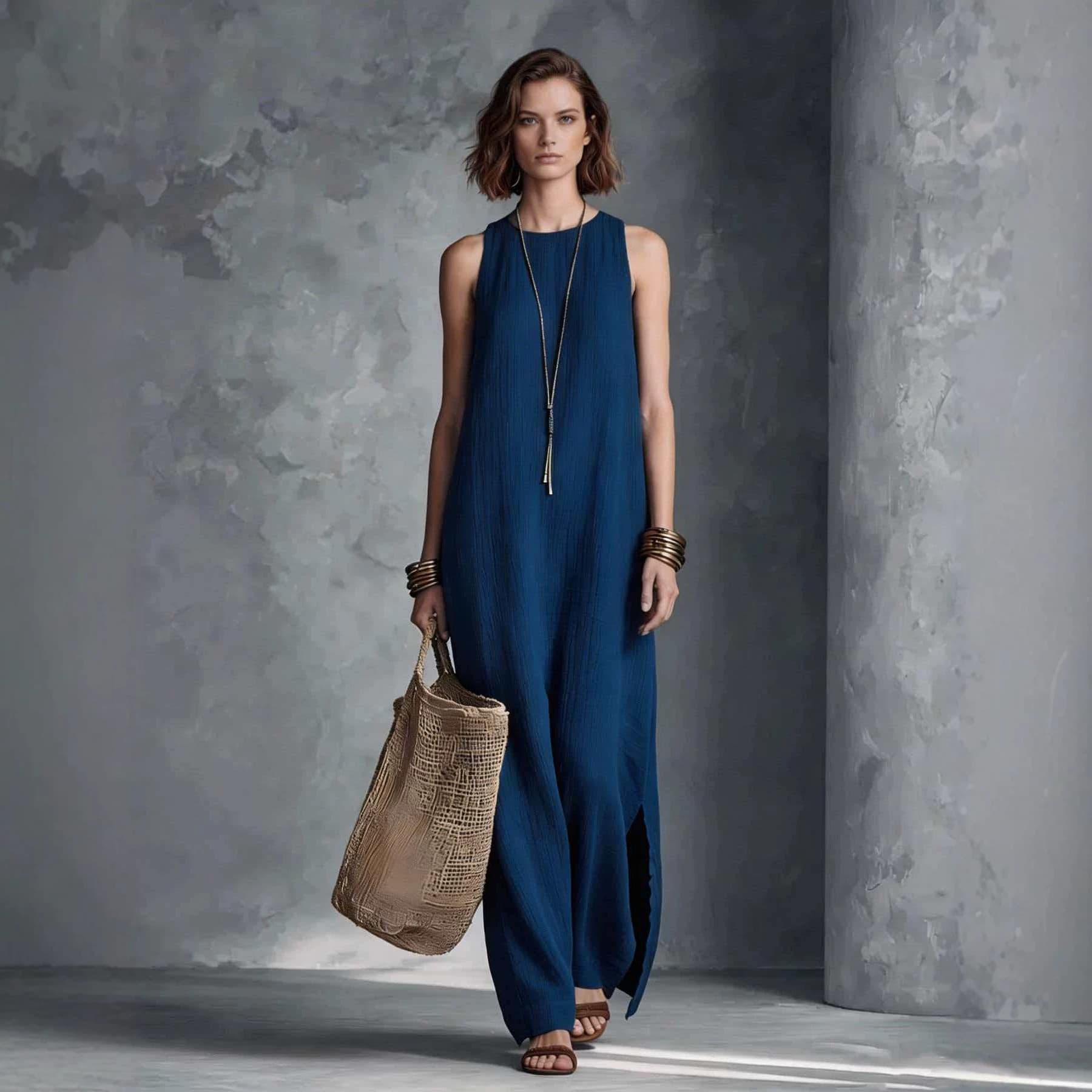 Womens Sleeveless Resort-style Dress 10