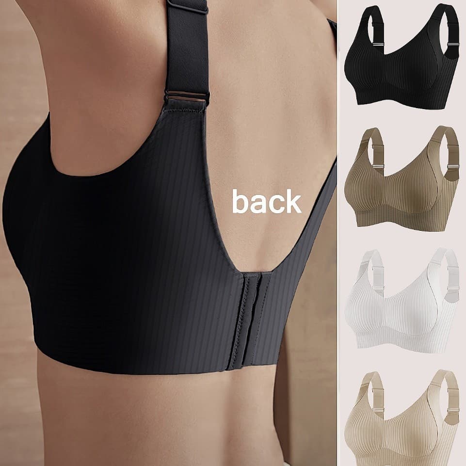 European-size Large-size Seamless Sports Bra 2