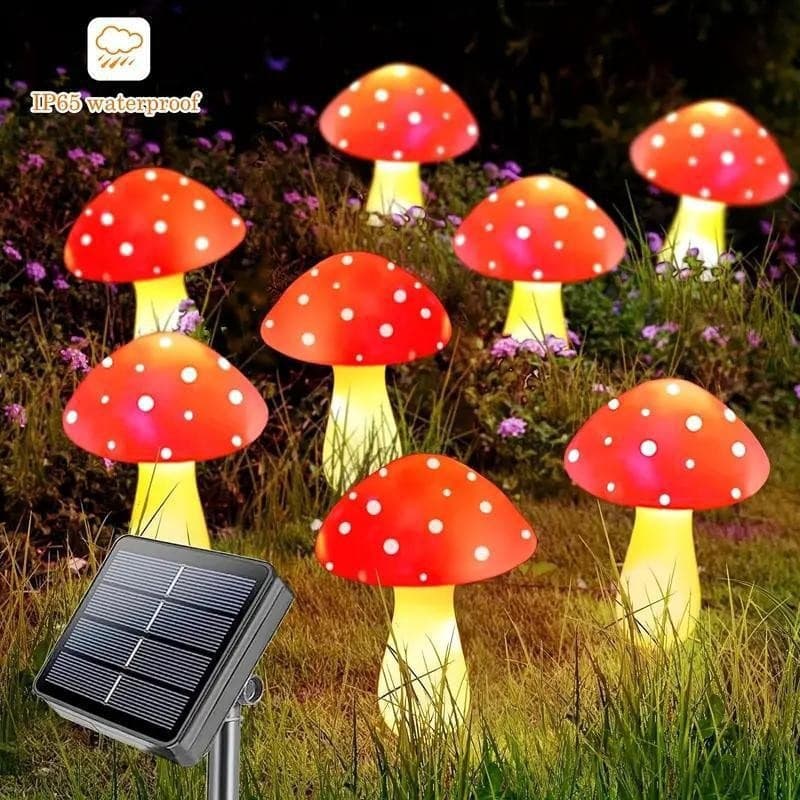 Solar-Powered Mushroom Lamp Garden And Courtyard Decorative Piece 3