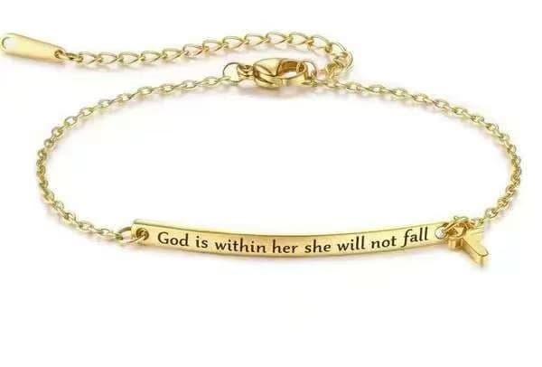 Adjustable Cuff Bracelet In Stainless Steel For Women