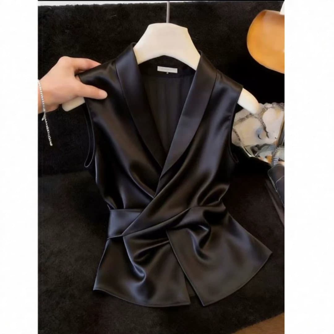 Exquisitely Beautiful French-style Satinwaisted Waistcoat For Women 3