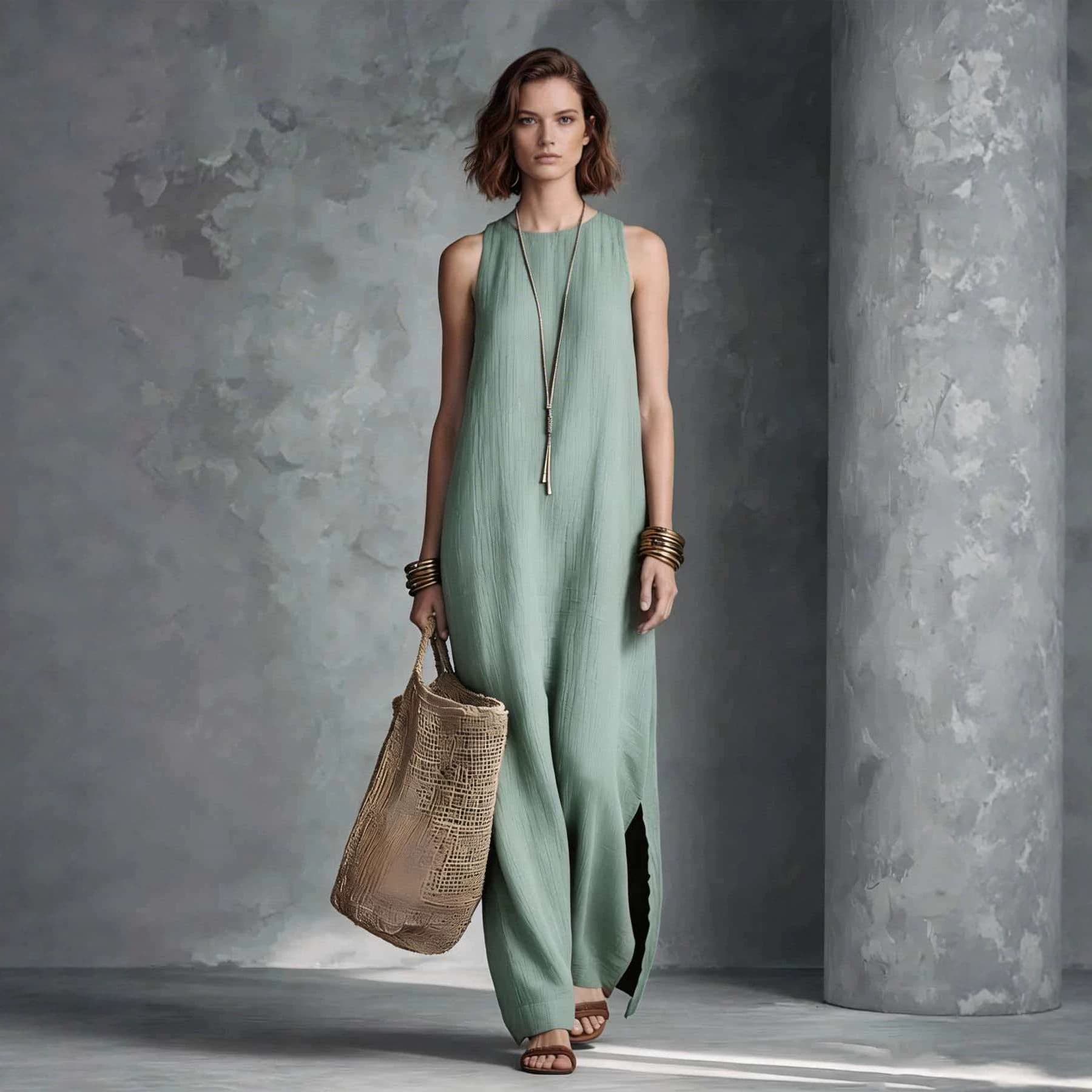 Womens Sleeveless Resort-style Dress 6