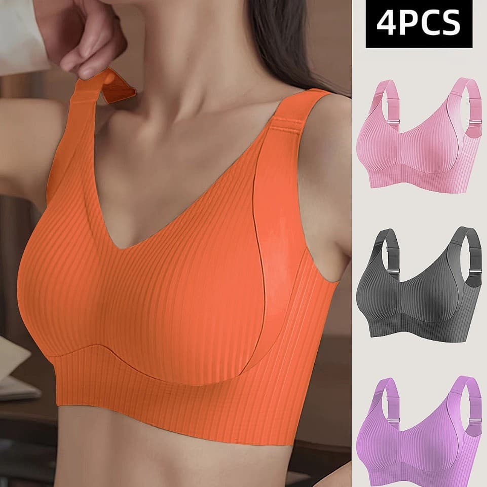 European-size Large-size Seamless Sports Bra 4