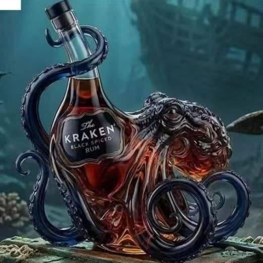 New Arrival Commemorative Octopus Themed Whiskey Glass Bottle 3