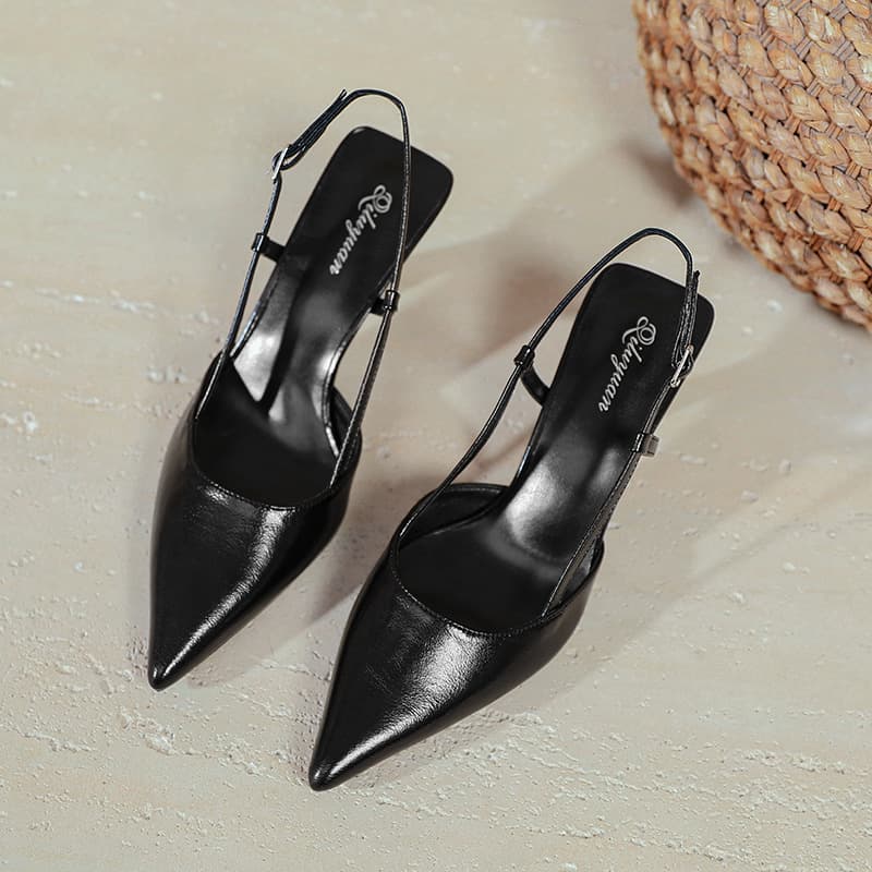 Sexy Wine-red Pointed-toe Sandals 2