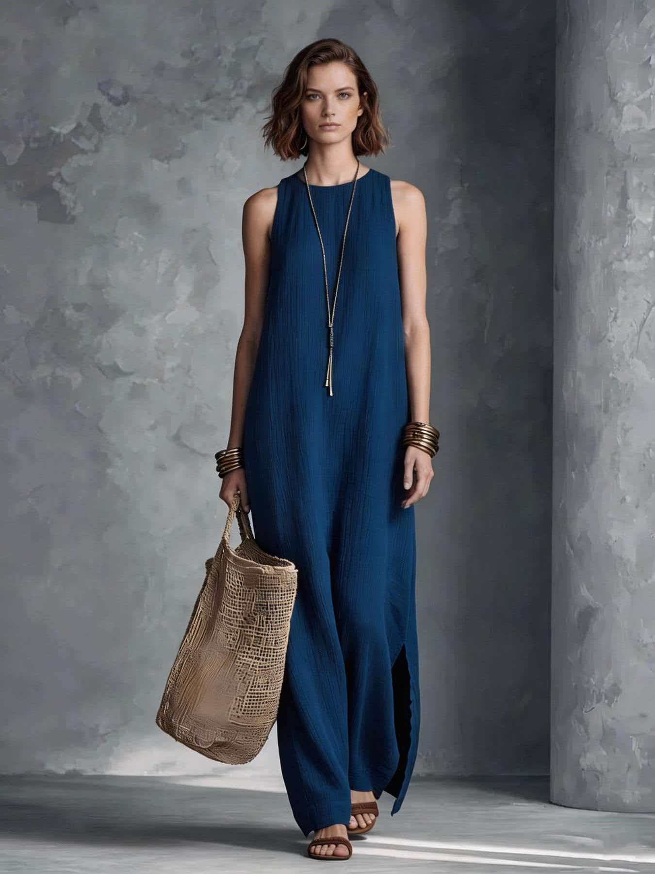 Womens Sleeveless Resort-style Dress 8