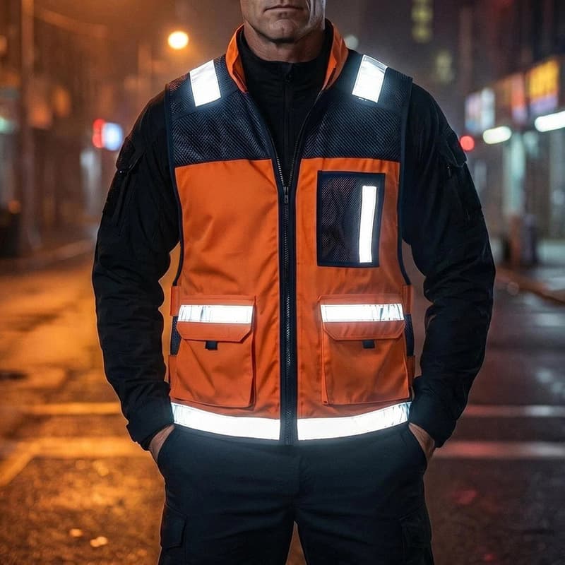 Tactical Outdoor Mens Workwear Reflective Vest 6