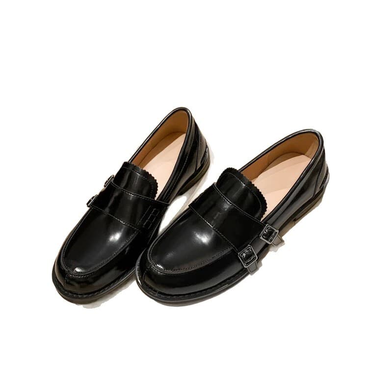 Retro Distressed Brown Round-toe Leather Shoes