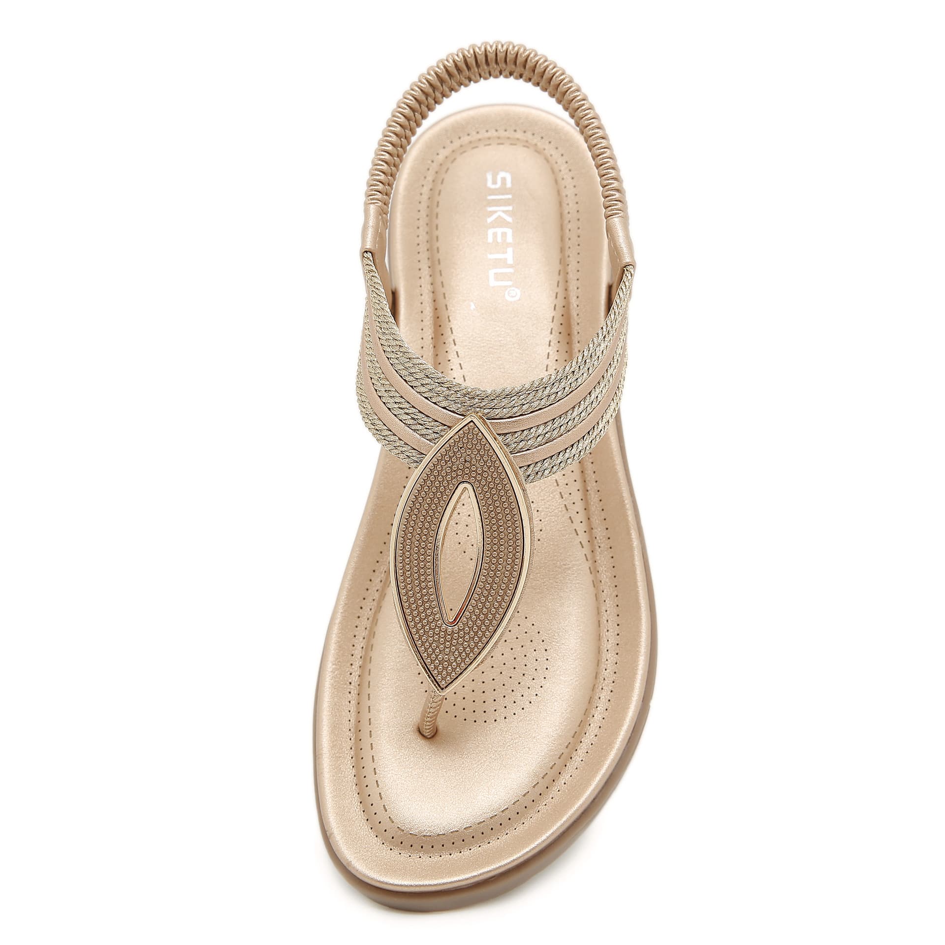 Comfortable Round-toe Large-size Flats For Seaside Vacations 5