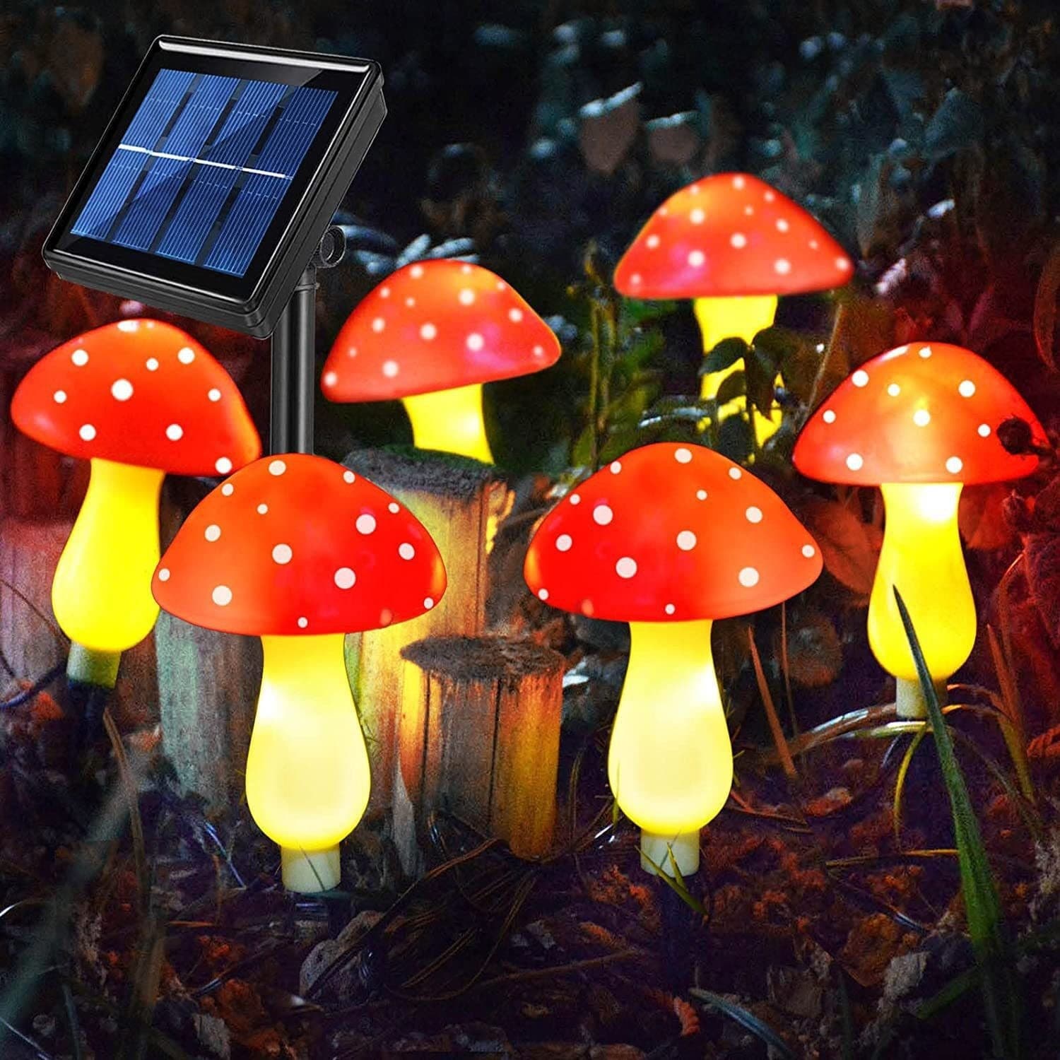 Solar-Powered Mushroom Lamp Garden And Courtyard Decorative Piece