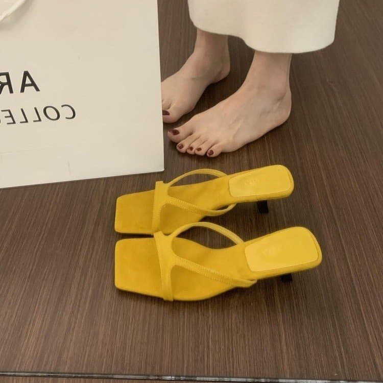 Womens French-style High-heeled Casual Sandals
