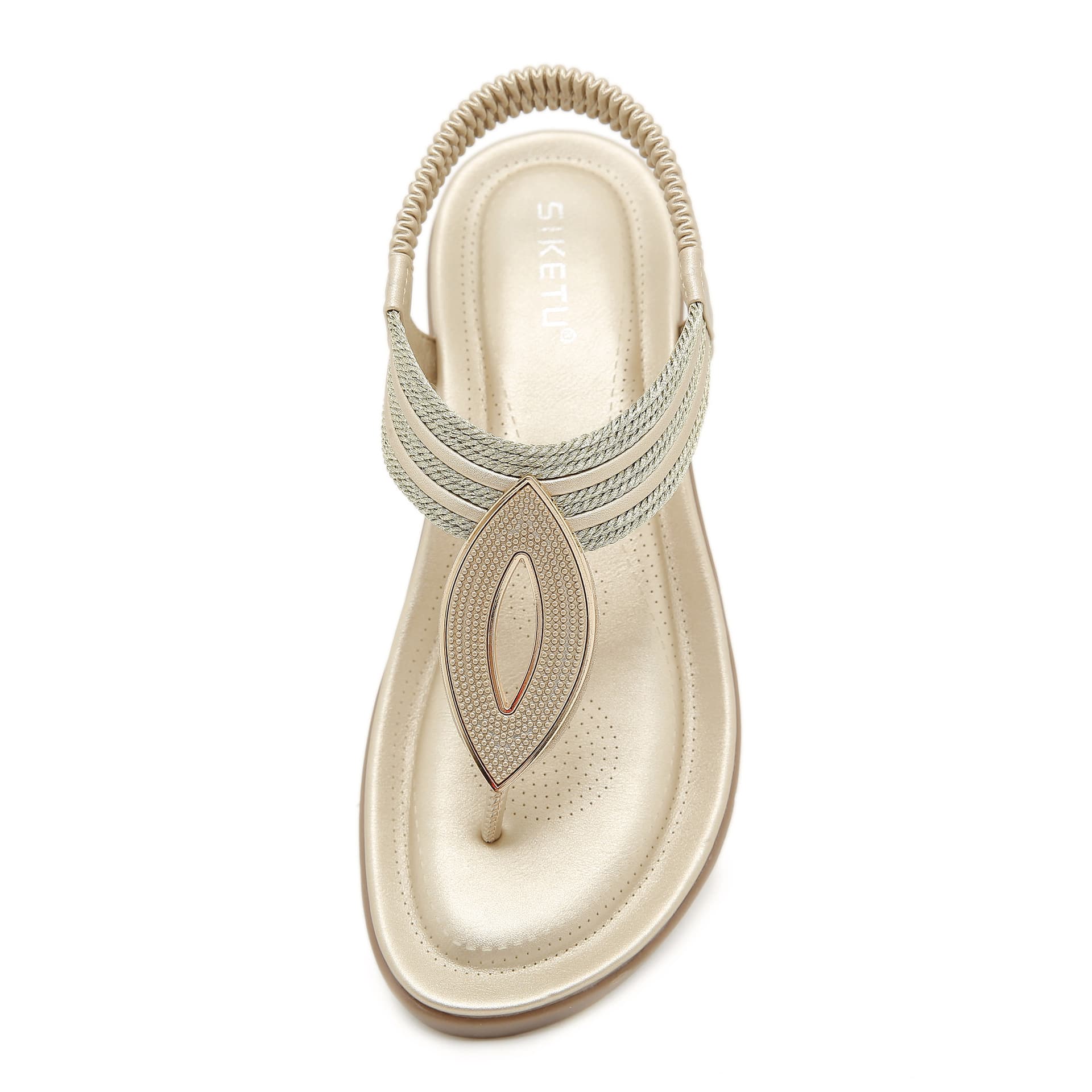 Comfortable Round-toe Large-size Flats For Seaside Vacations