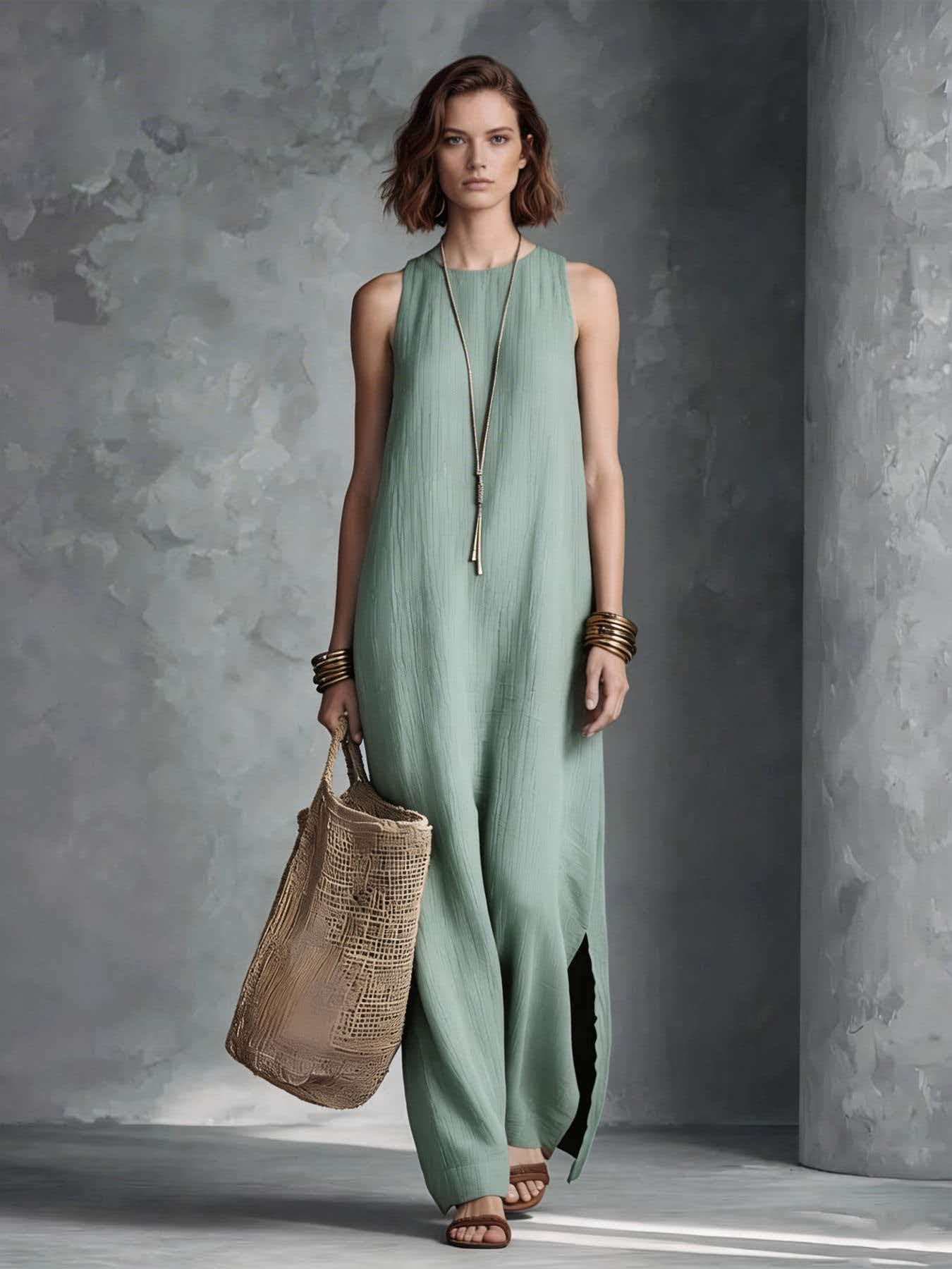 Womens Sleeveless Resort-style Dress 5