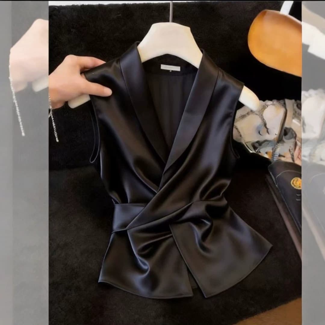 Exquisitely Beautiful French-style Satinwaisted Waistcoat For Women 6