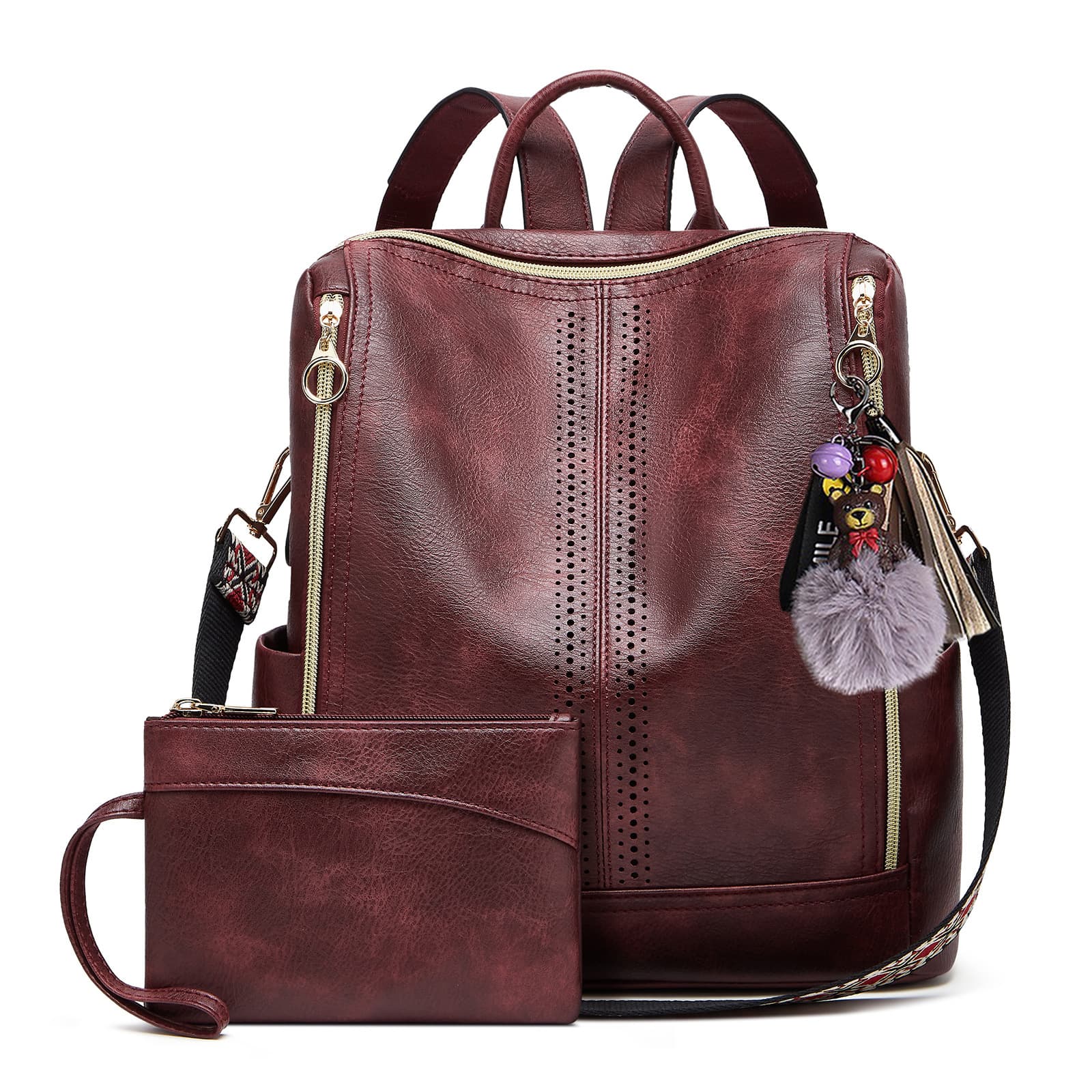Springsummer Korean-style Casual Soft-leather Womens Backpack 7