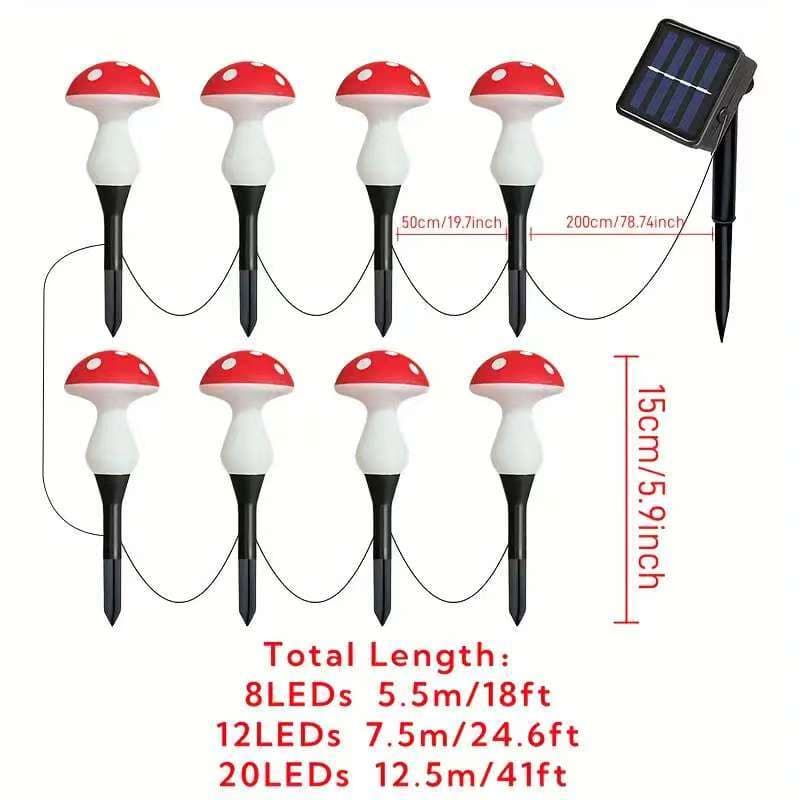 Solar-Powered Mushroom Lamp Garden And Courtyard Decorative Piece 5