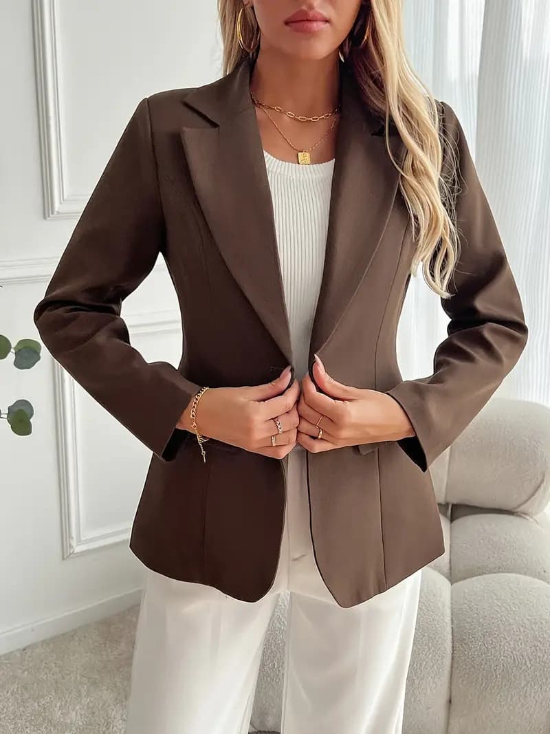 New Arrival High-end Elegant Solid-color Coat For Plus-size Women