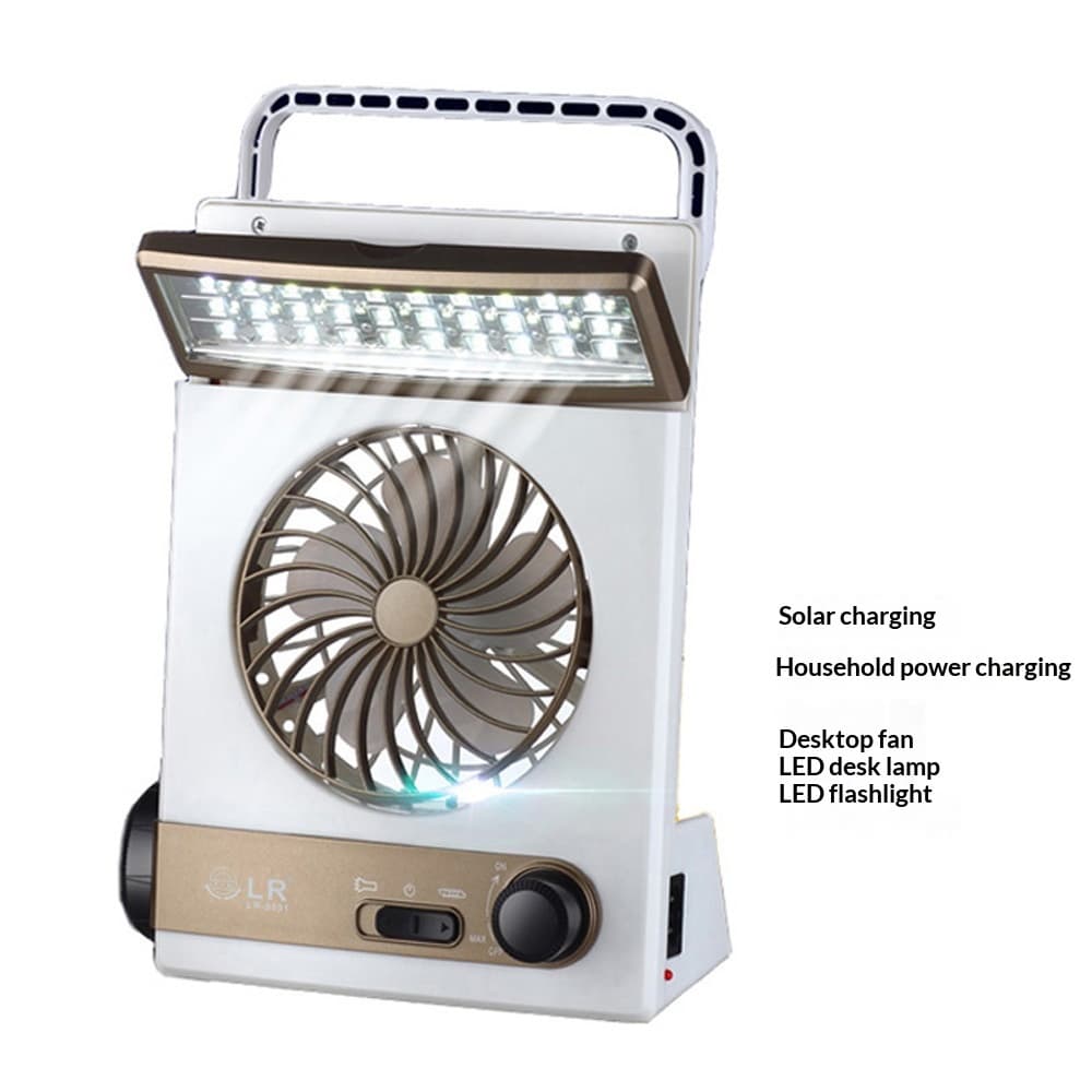 Solar Charging Camping Light With Light Multi-function Mini Fan Tent Lamp Table Lamp 2