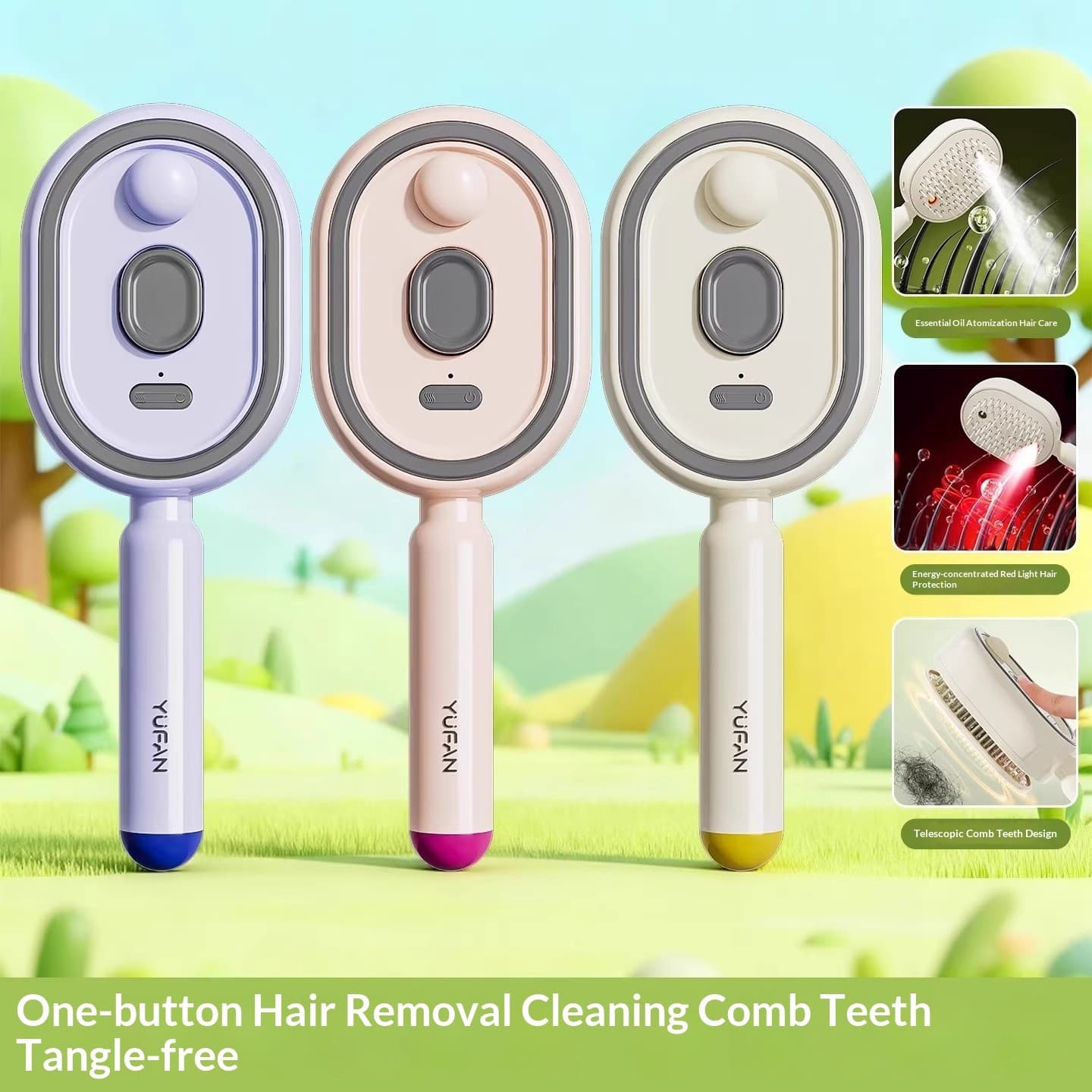 Electric Spray Airbag Massage Comb With Essential Oil Atomization For Hair Nourishment And Care 3