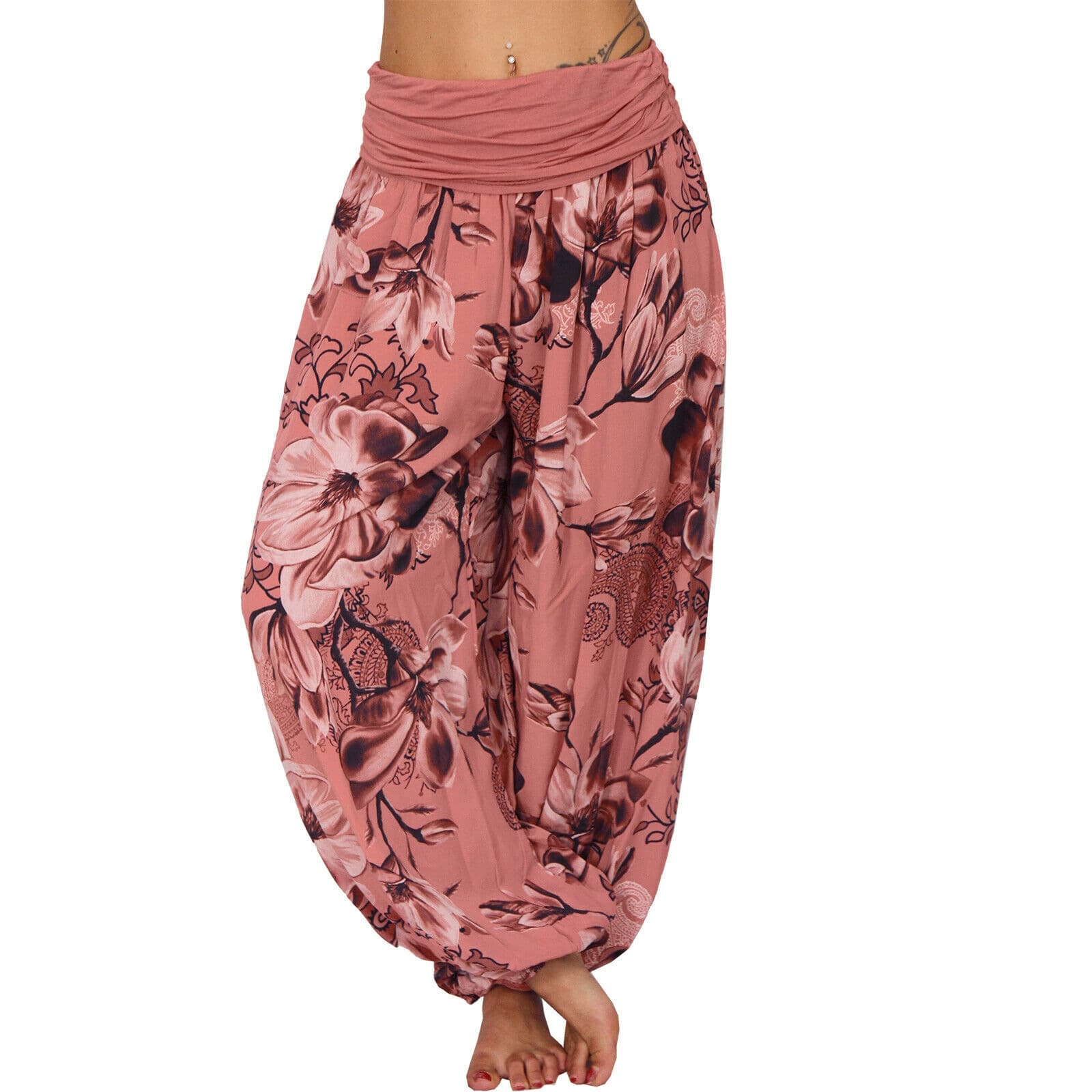 European And American Printed Loose Casual Wide-leg Harem Pants
