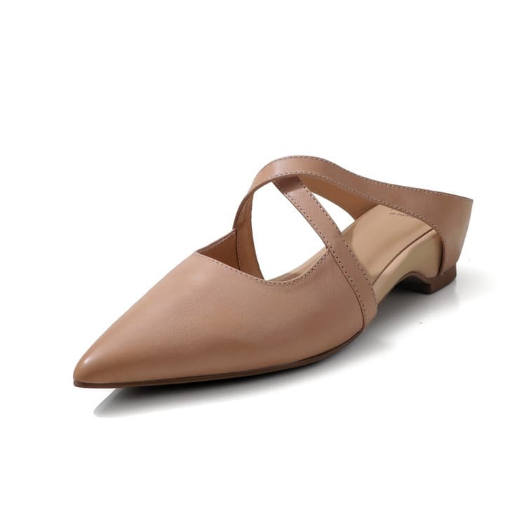 Pointed-toe Closed-toe Mules Outdoor Wedge Sandals For Women 2