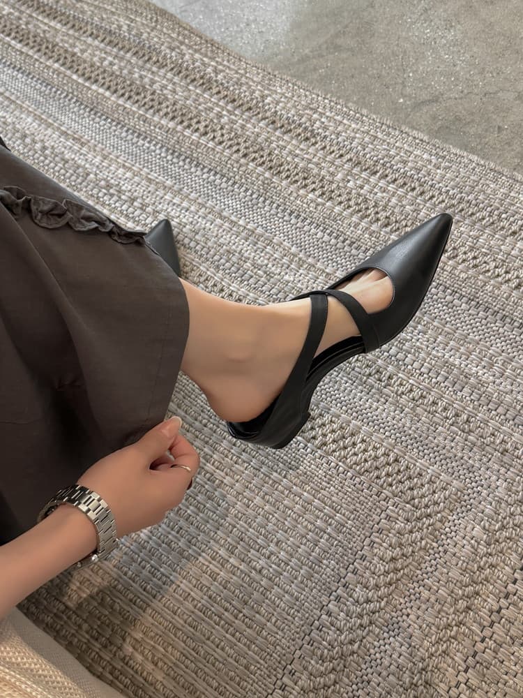 Pointed-toe Closed-toe Mules Outdoor Wedge Sandals For Women 4