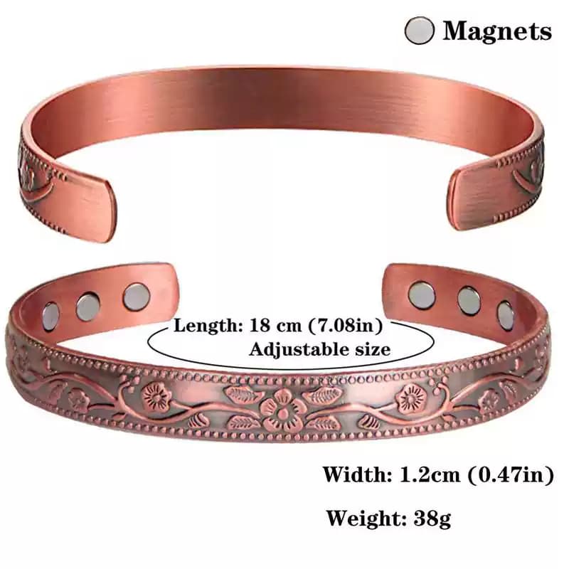 Pure Copper Magnetic Bracelet Men Arthritis Adjustable Magne 4