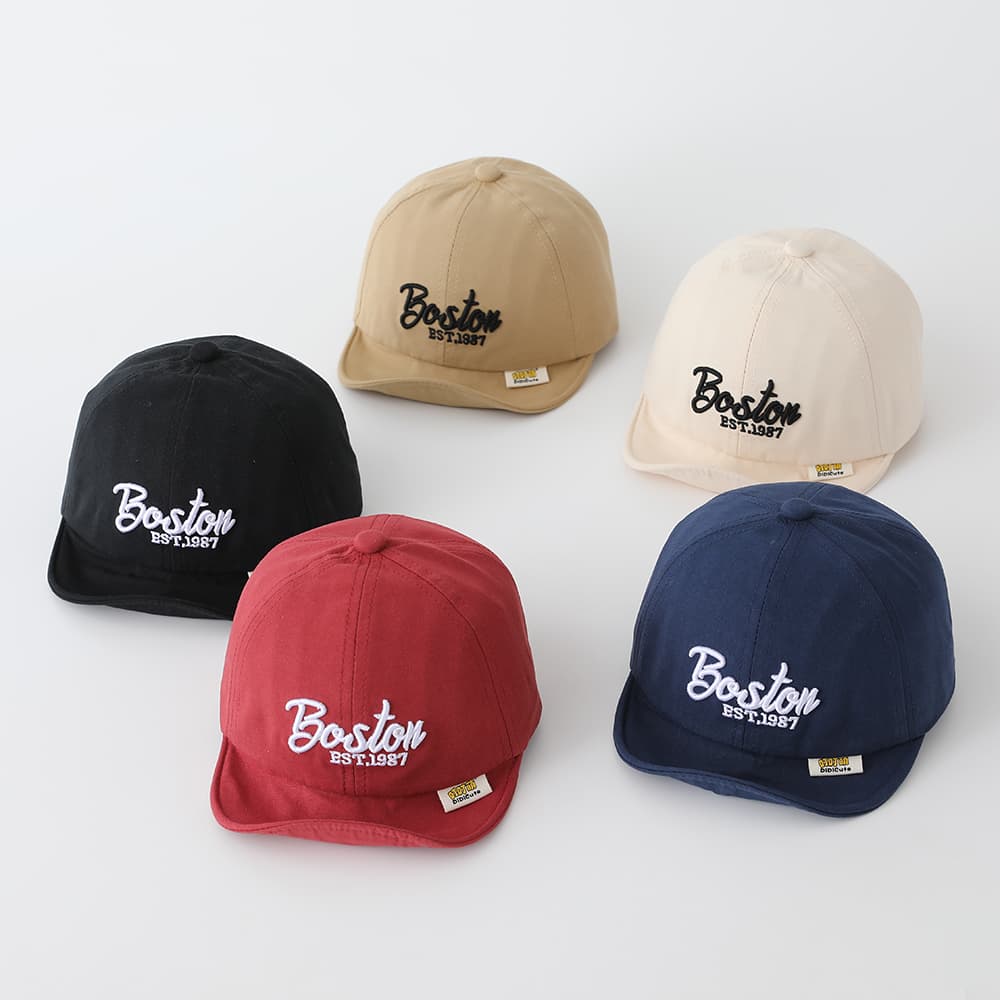 New Children's Solid-color English Three-dimensional Embroidered Adjustable Trendy Fashion Soft-brimmed Baseball Cap Suitable For Outdoor Travel And Sports 5
