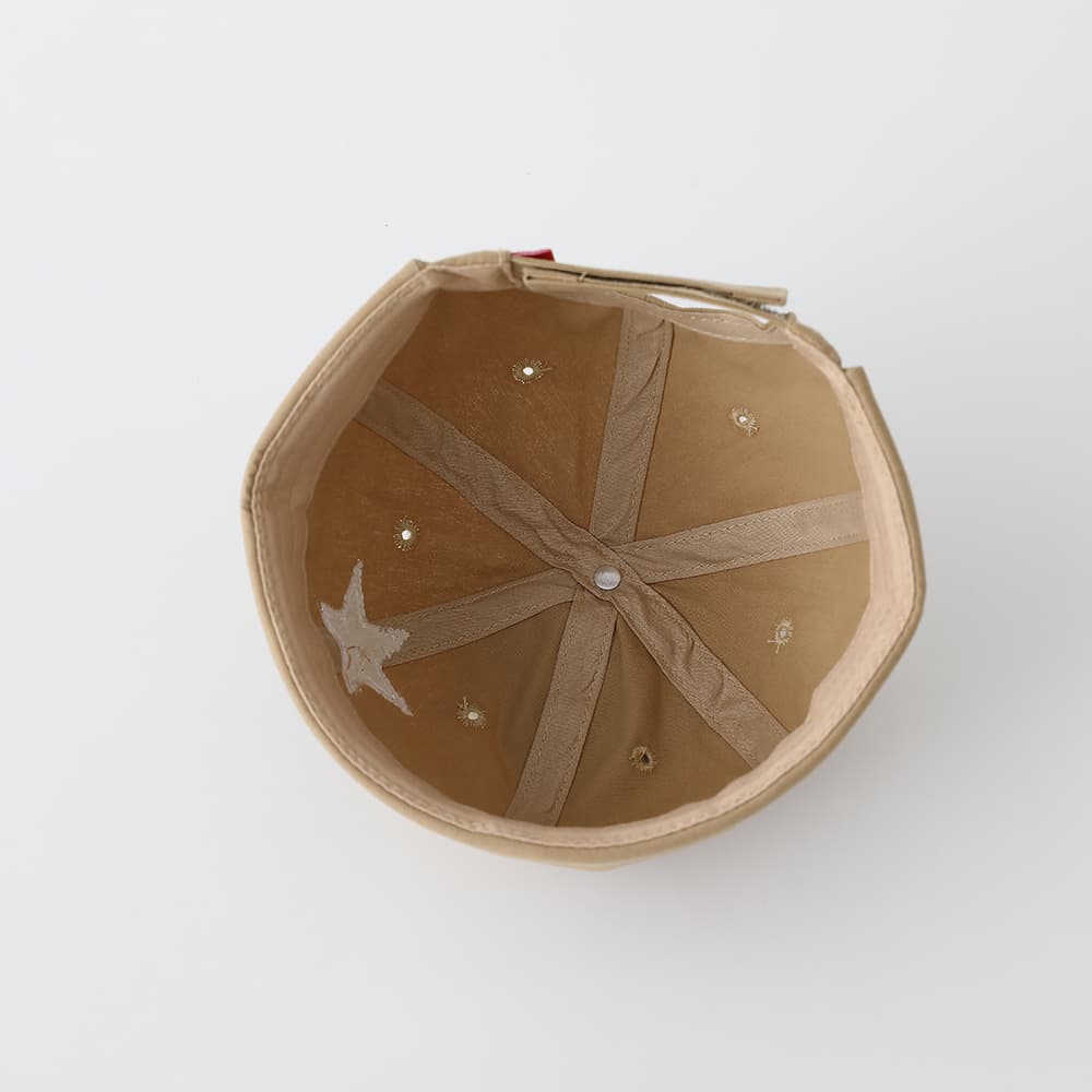 Children's Solid-color Five-pointed Star Applique Adjustable Trendy Hip-hop Style Landlord Hat Suitable For Shopping, Traveling And Street Use 4