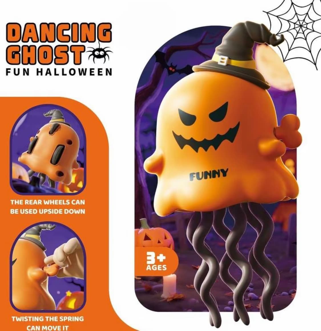 Christmas Halloween Wind-Up Toy, Magical Mini Dancing Ghost, Twisting Sliding Doll, Stress Relief Small Toy, Kids Festival Gift 7