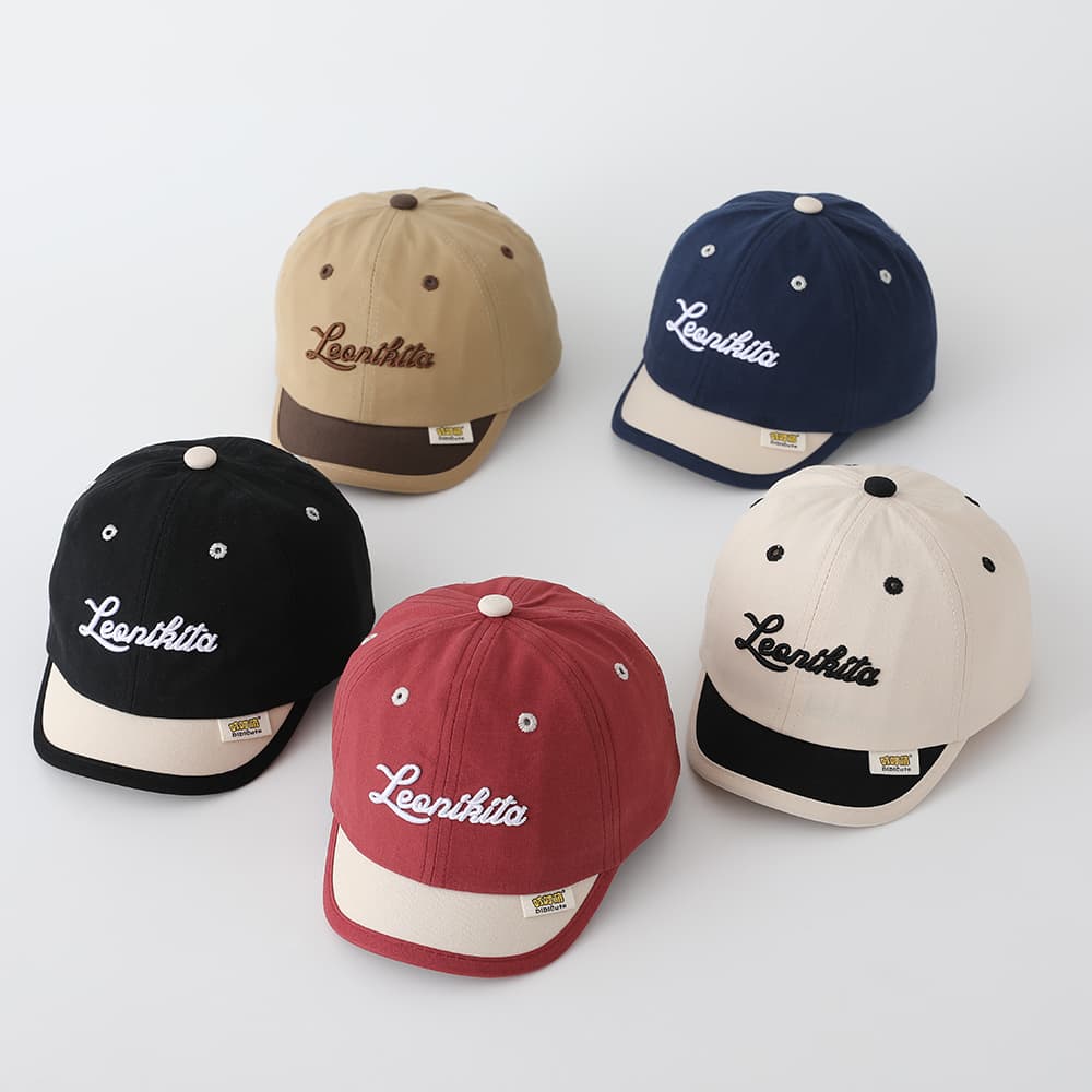 Children's Multi-color Edge-stitching Artistic Font English Font Embroidery Adjustable Simple Casual Short-brim Baseball Cap Suitable For Outdoor Shopping And Traveling 7