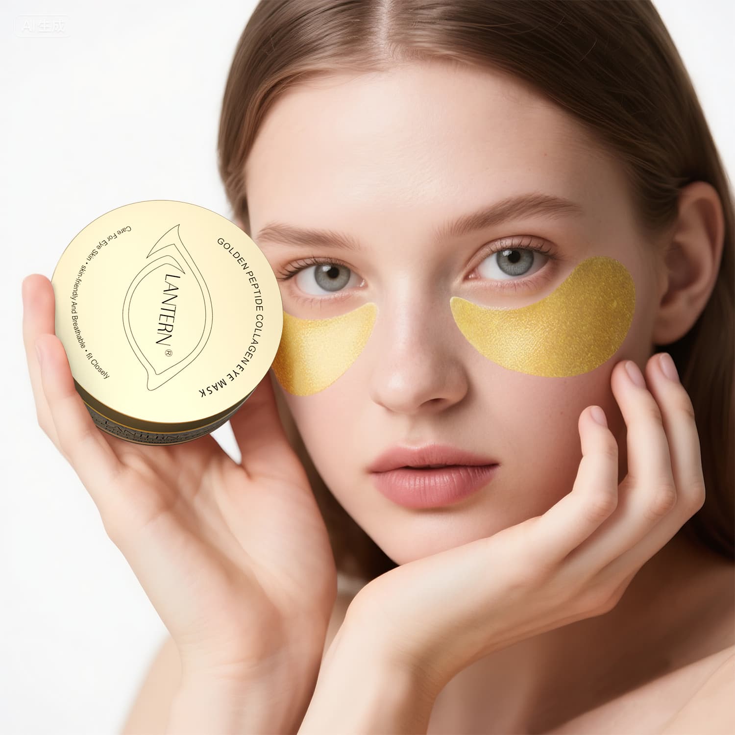 Golden Peptide Collagen Eye Mask, Moisturizing Eye Patches For Puffy Eyes And Dark Circles, 60PCS Hydrating Skincare 4