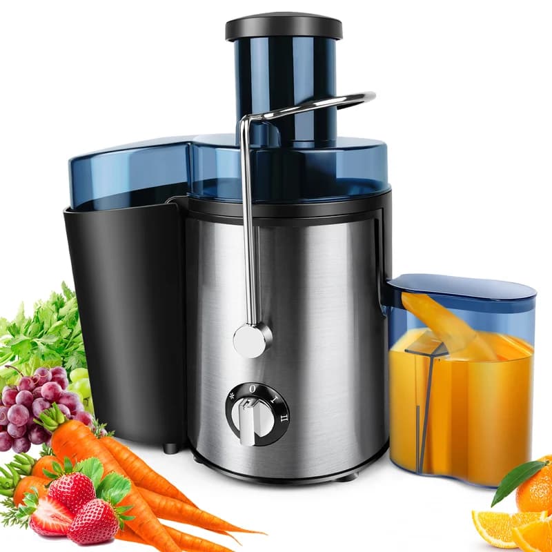 Juicer Machine, Feed Chute For Fruits, Vegetables & Citrus, 2-Speed Centrifugal Juice Extractor, 500ML Capacity 3